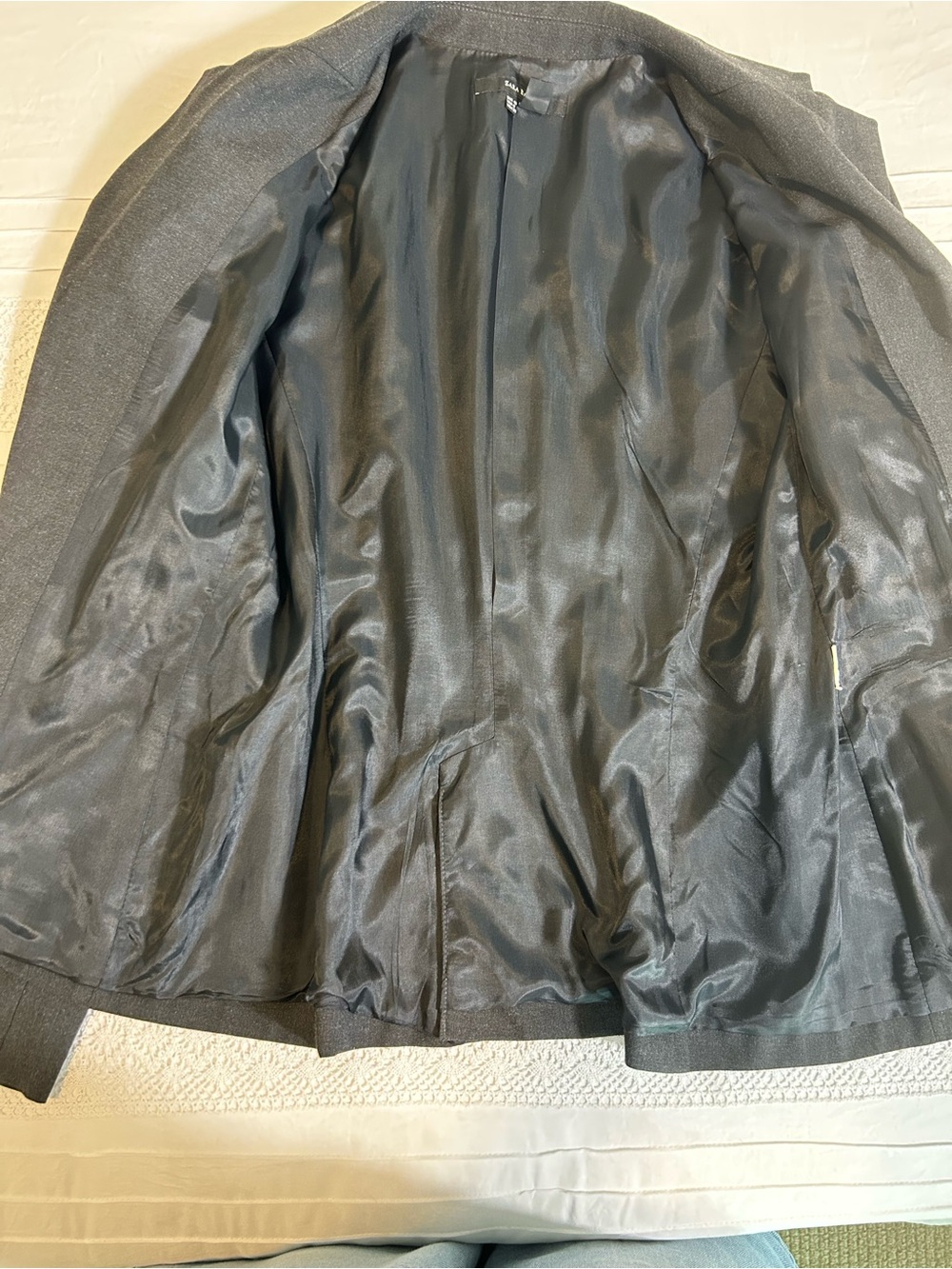 Zara Dark Charcoal Single-Button Women's Blazer Size M(8) - Picture 5 of 6